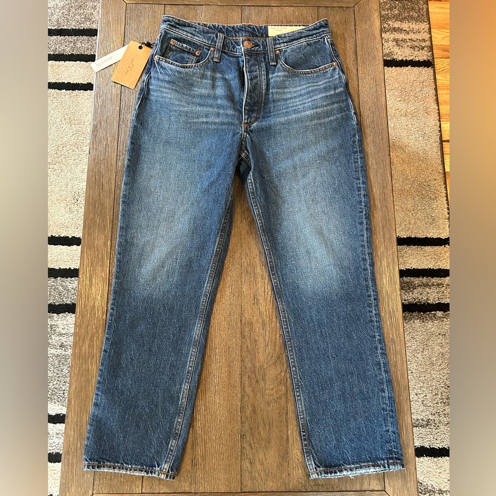 NEW Rag & Bone Nina High-Rise Ankle Cigarette Jeans Size 28